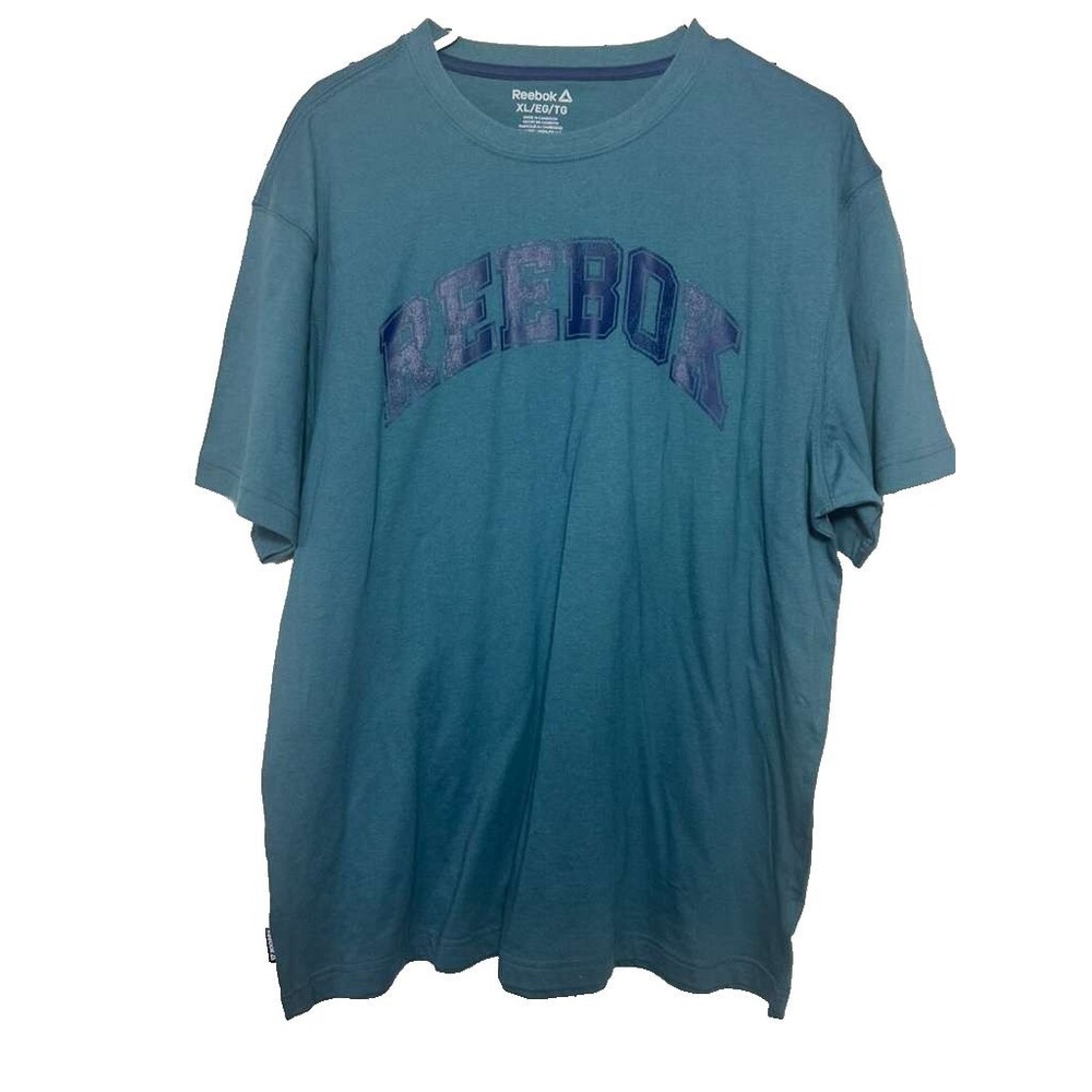 Reebok Shirt Men's XL Green Active Short Sleeve Running Casual